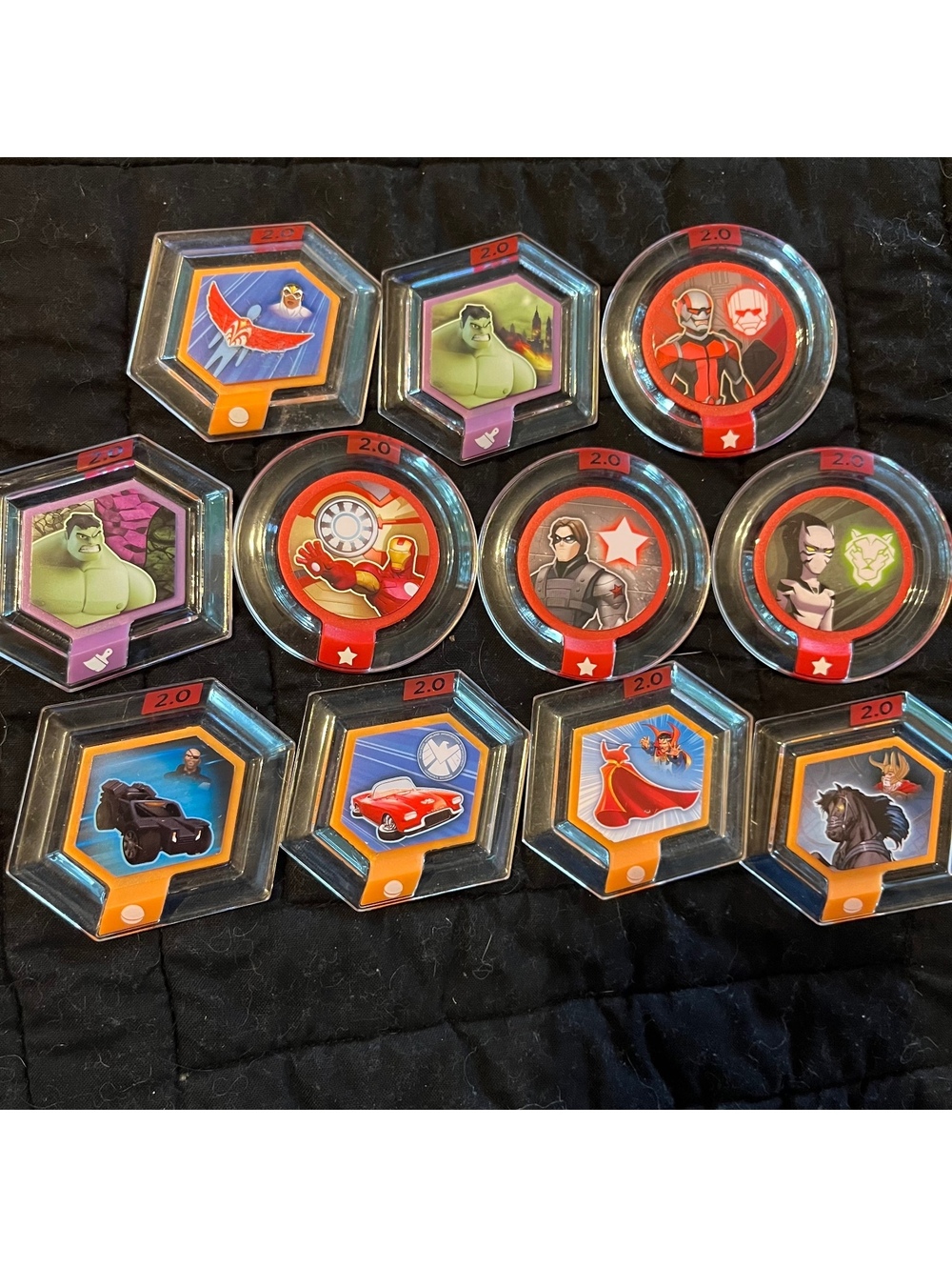 Disney Infinity 2.0 Power Disc Lot Marvel Falcon Hulk Winter Soldier Dr Strange